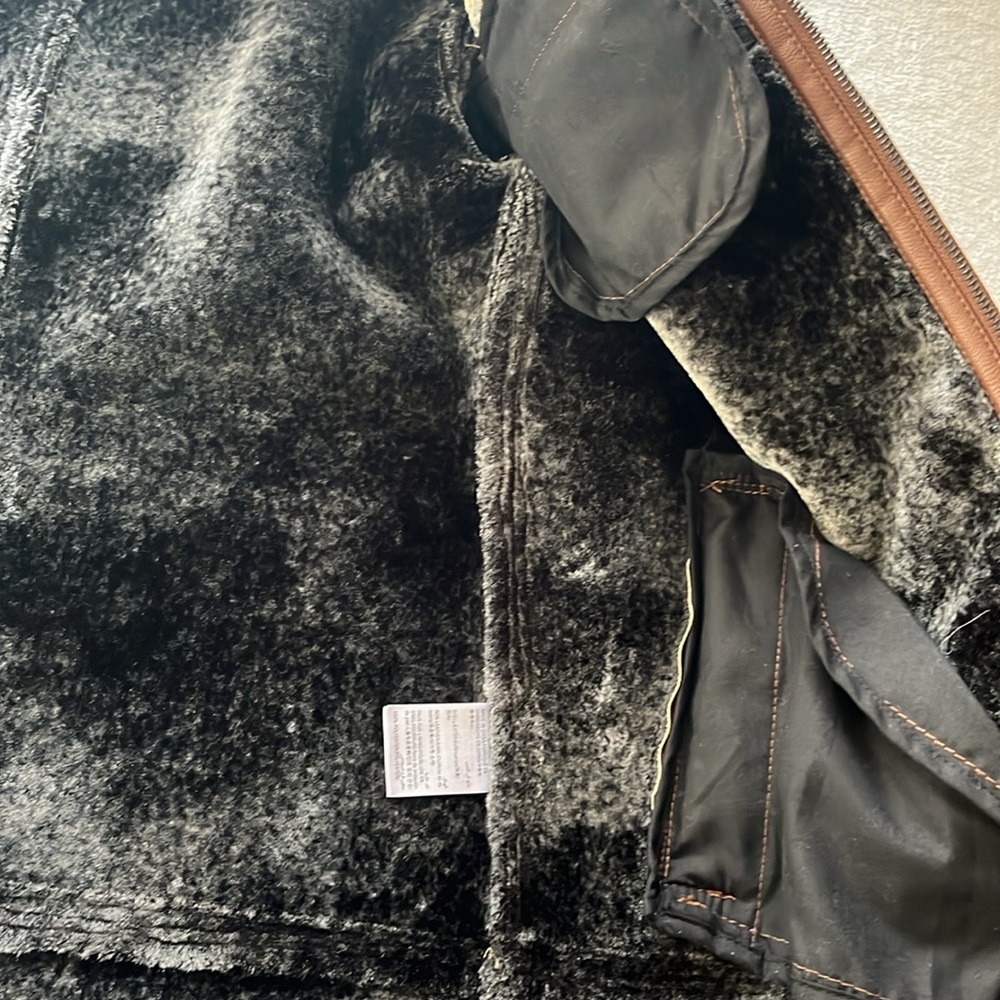 Lined Faux Leather Jacket - Picture 3 of 10
